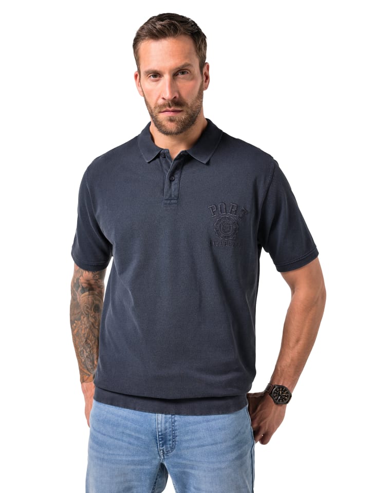 Poloshirt in navy blau