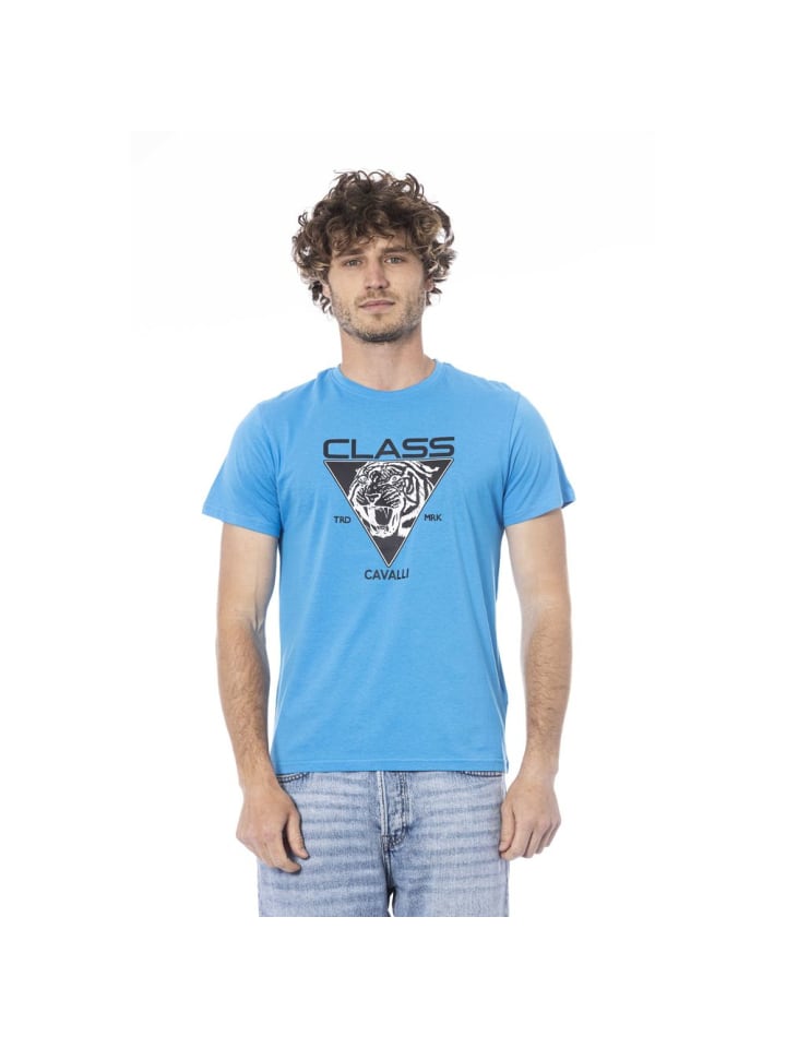Hellblau Hell Blau Baumwolle Herren T-Shirt
