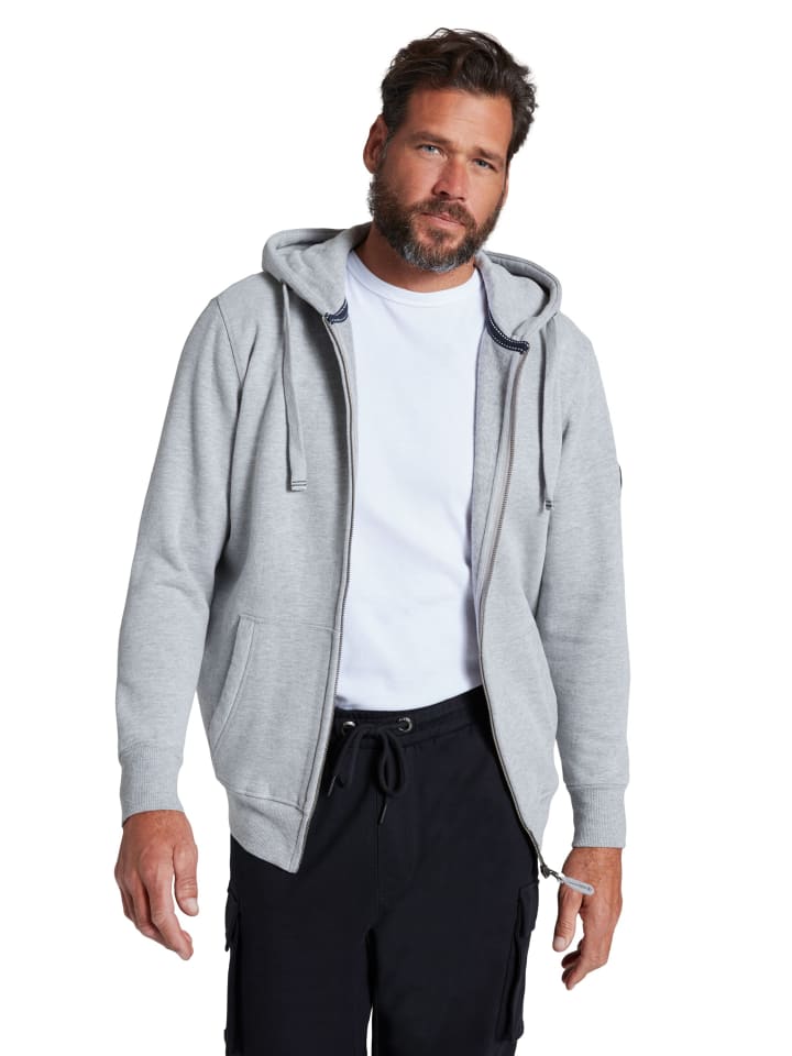 Sweatjacke in grau melange