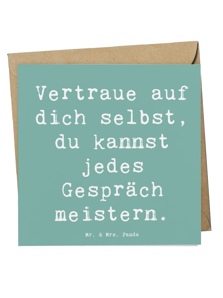 Deluxe Karte Spruch Ein schwieriges Gespräch fü... in Meeresbrise