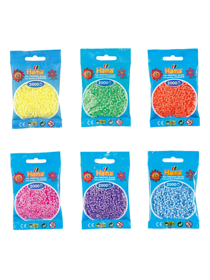 Set mit 12.000 Mini-Bügelperlen pastell - ab 10 Jahren