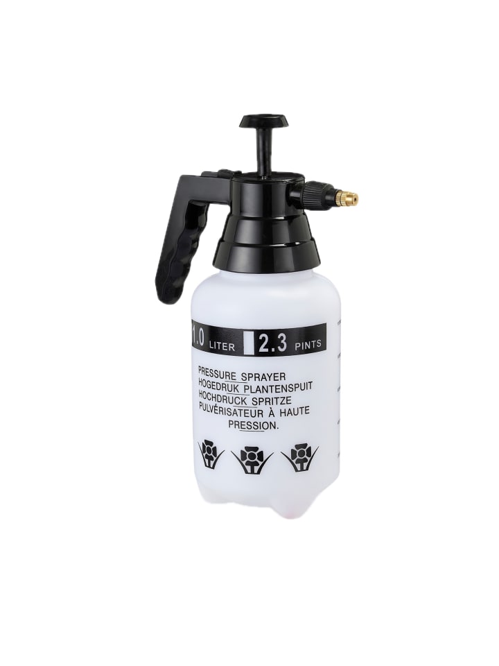 4x Pumpsprühflasche in Schwarz - 1 l