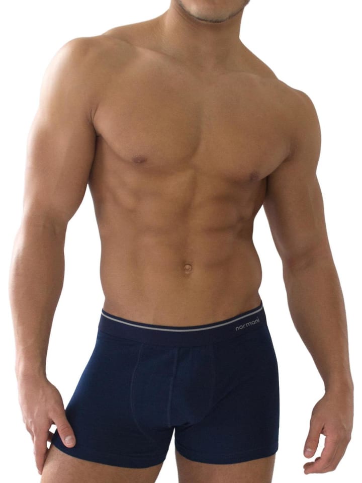 6 Stück Retro Boxershorts aus Baumwolle in Marine
