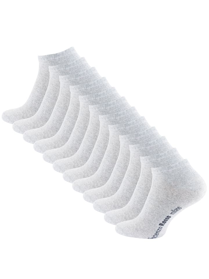 12 Paar Sneaker Socken in Grau