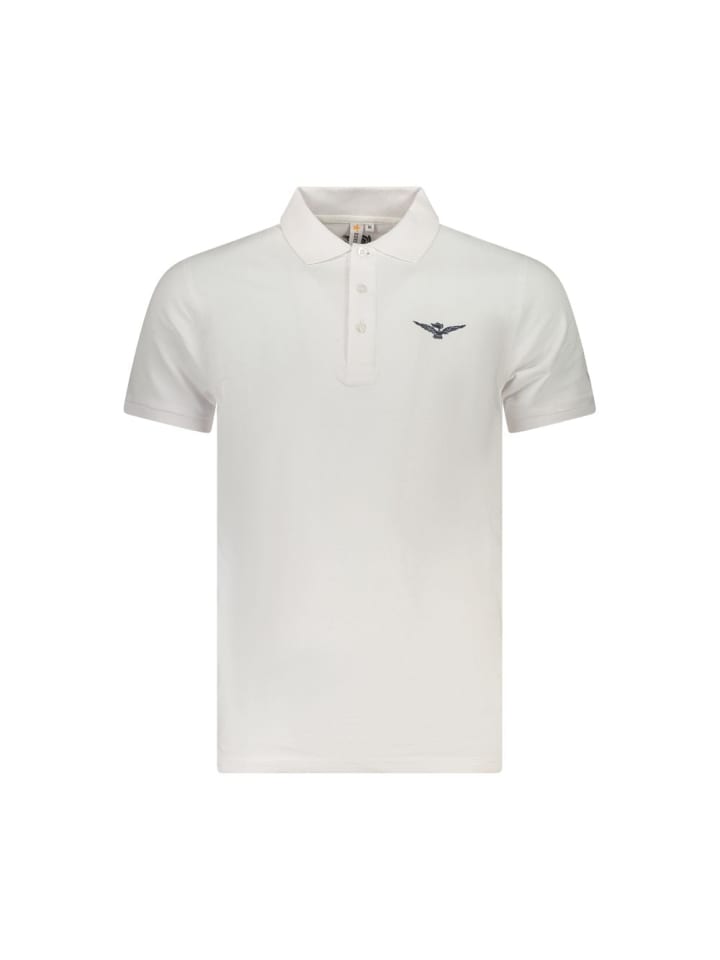 Weiß Baumwolle Herren Polo Hemd