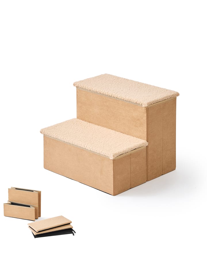Hundetreppe in Beige - (B)40 x (H)32 x (T)35 cm