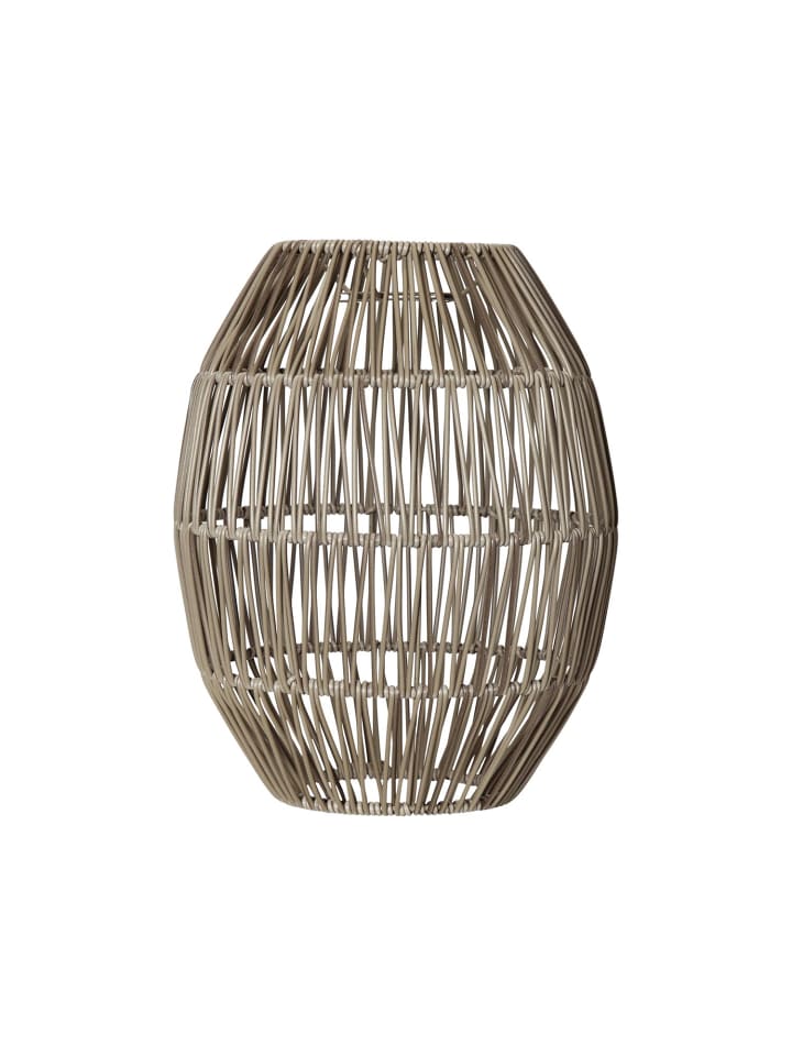 Kleiner Outdoor Lampenschirm ,Linde' in Rattan-Optik, natur, 30cm