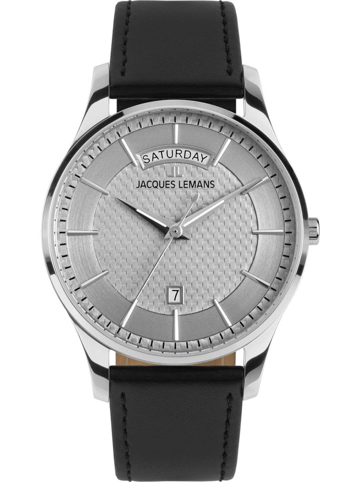 Herrenarmbanduhr London Schwarz/Hellgrau