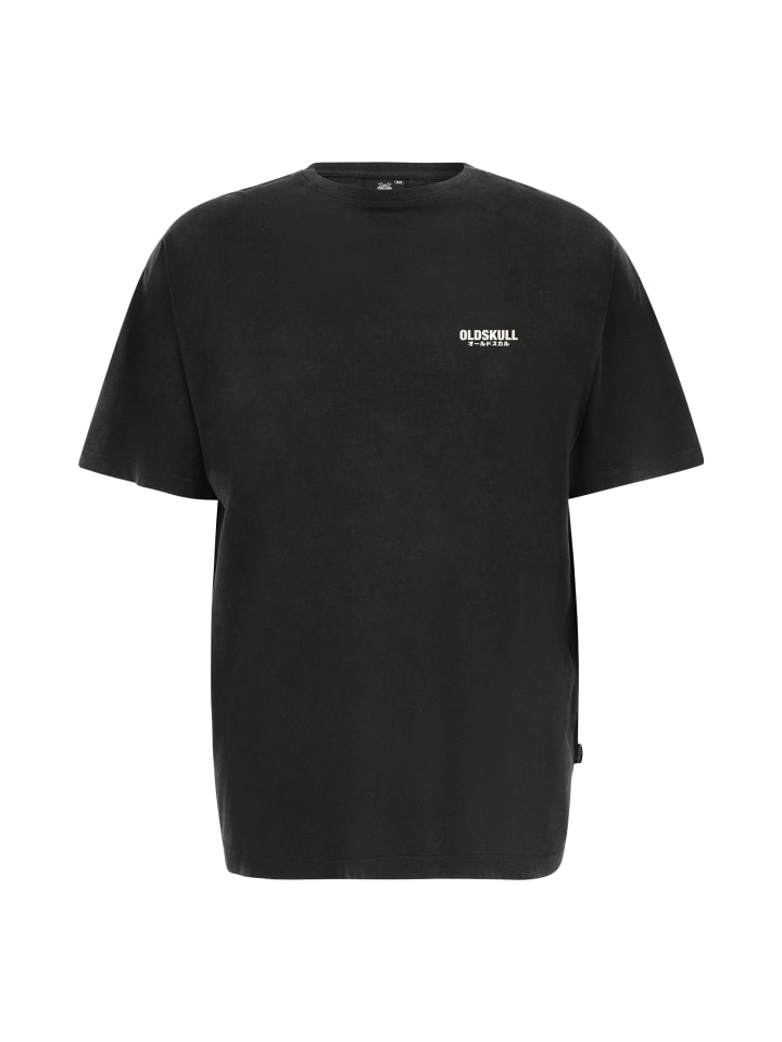 T-Shirt Peach Dyed Basic Oldskull Logo in Black