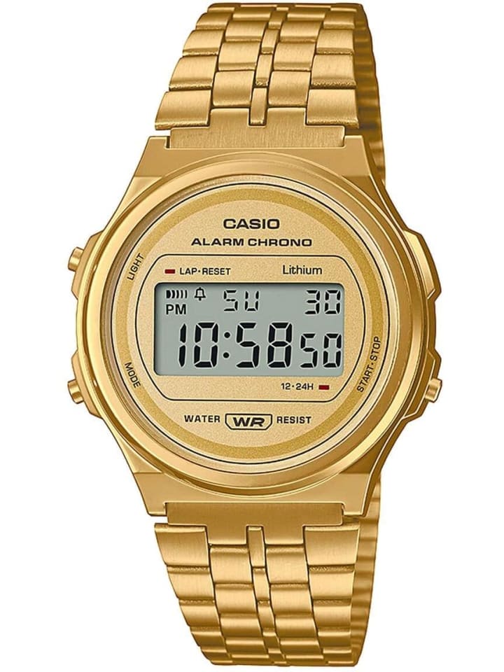 Uhr in Gold