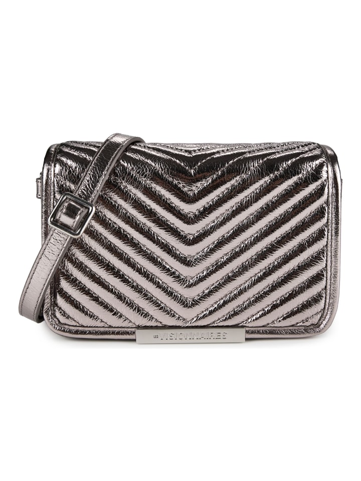 Joelle Umhängetasche Leder 19.5 cm dark silver-silver metal