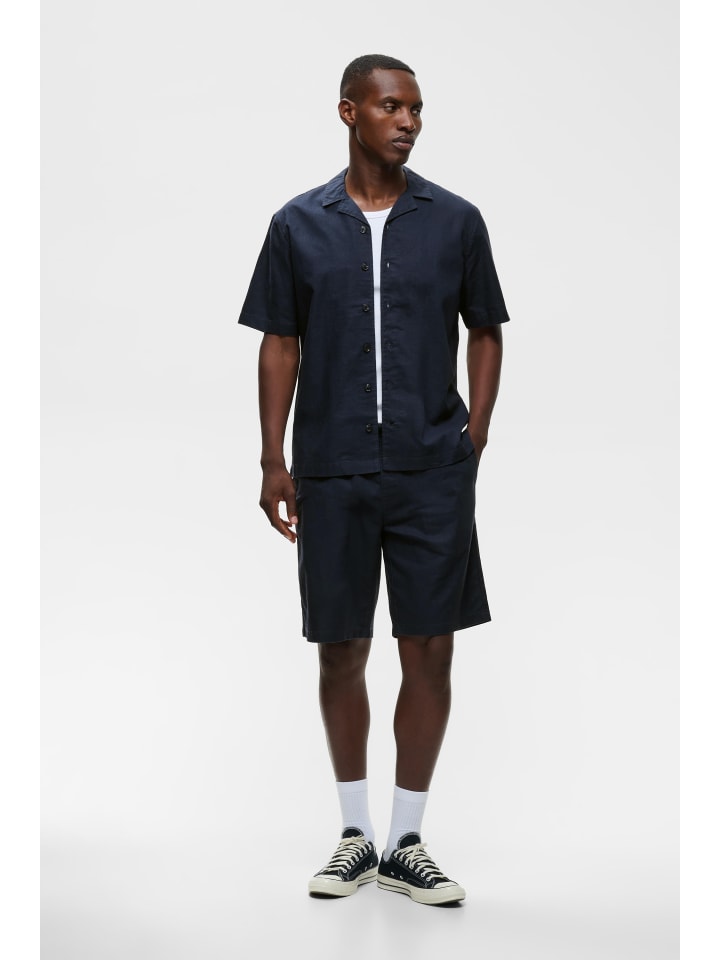 Kurzarmhemd MABrayden Gerade Passform in Dark Navy