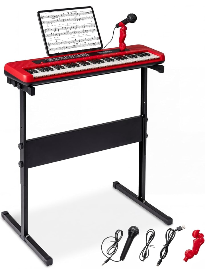 61 Tasten Kinder Keyboard ab 3 Jahren in Rot