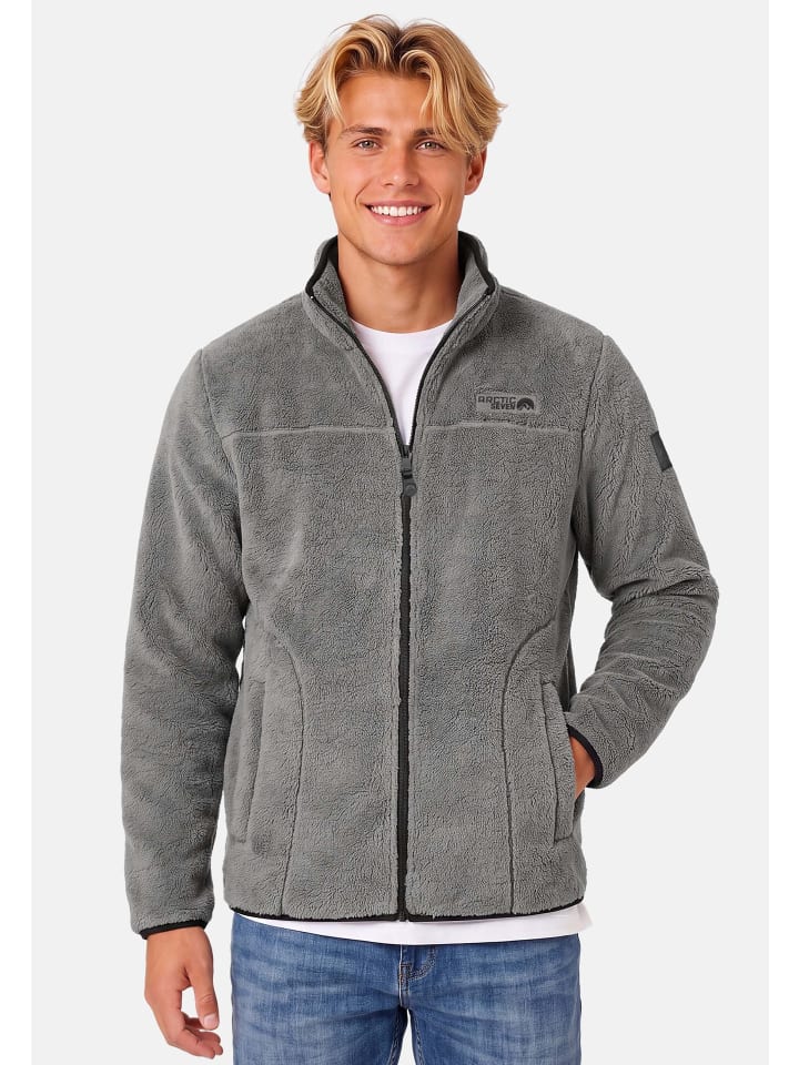 Winterjacke Arctic Seven Herren Sherpa Fleecejacke AS335 in Dunkelgrau