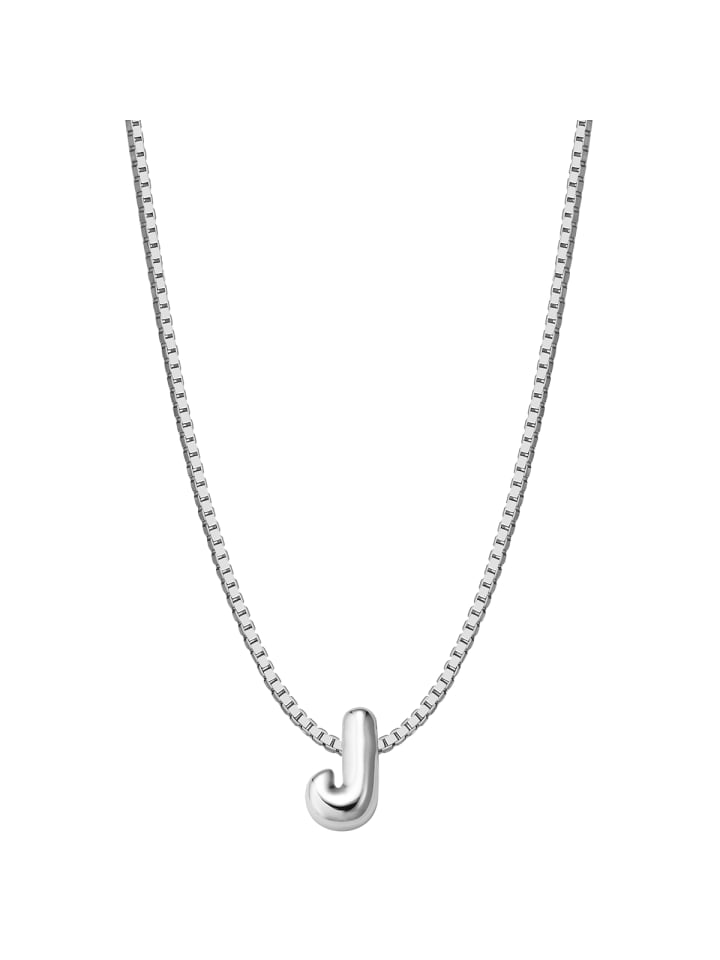 Kette Buchstabe J aus Sterling Silber in silber
