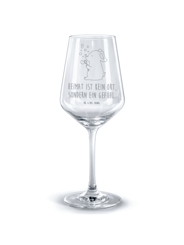 Weinglas Elefant Seifenblasen mit Spruch in Transparent