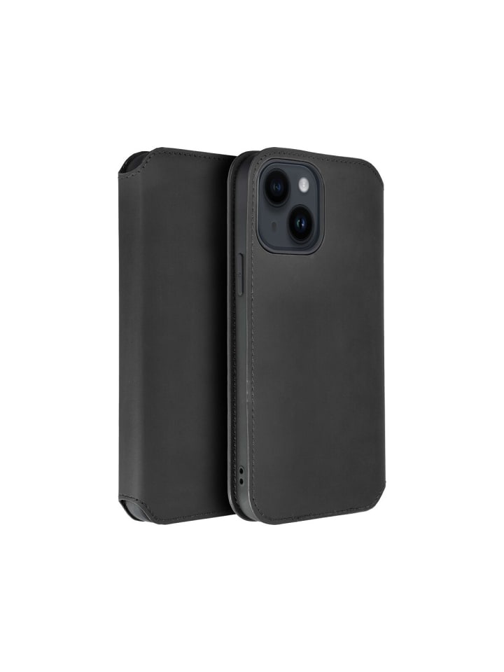 Dual Pocket Holster Buch Tasche kompatibel mit Realme C67 Schwarz in Schwarz