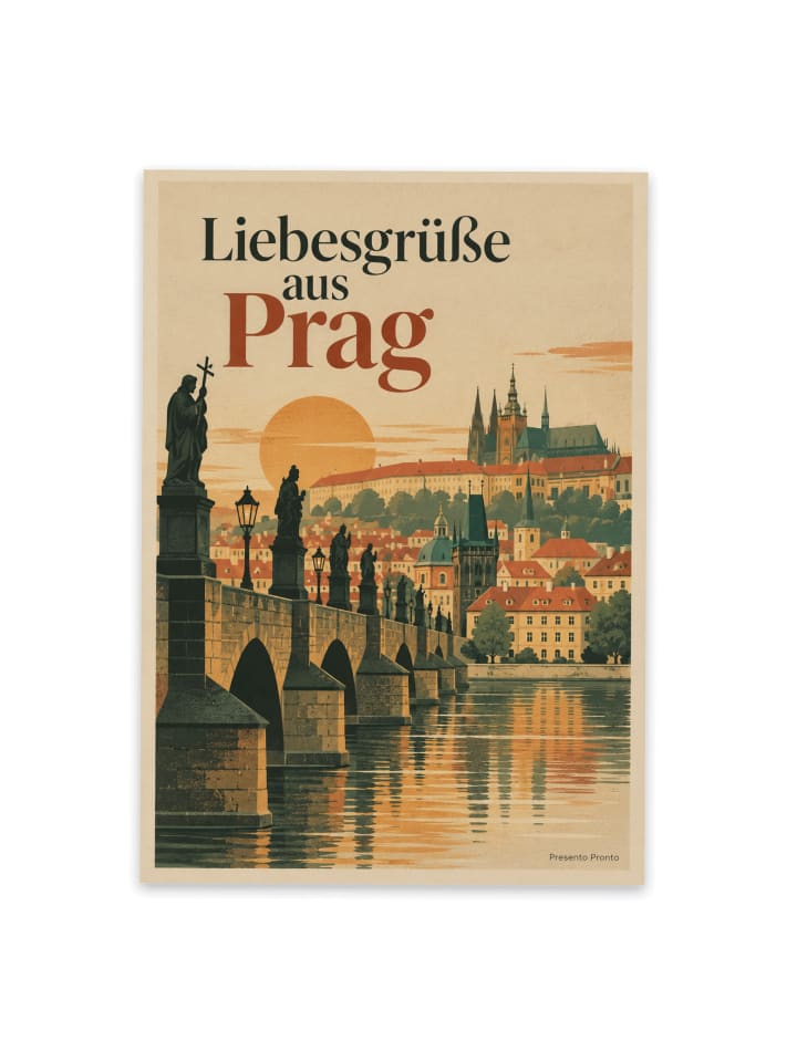 Bildkarte Brücke modern Design mit Spruch in Weiß