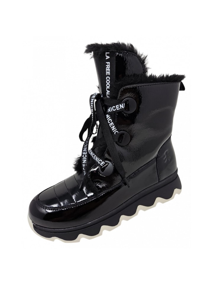 Schnürstiefel in Schwarz
