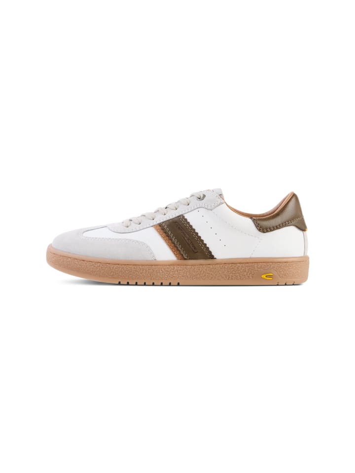Sneaker mit farbigen Designelementen in Weiß