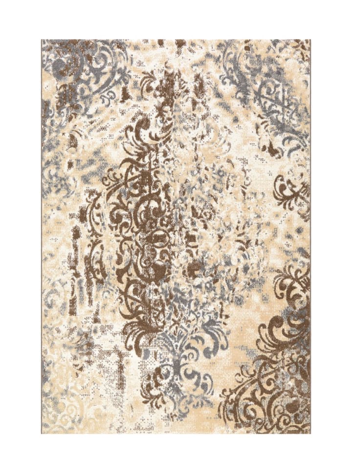 Kurzflor Teppich Maximilian 4465 in Braun Beige