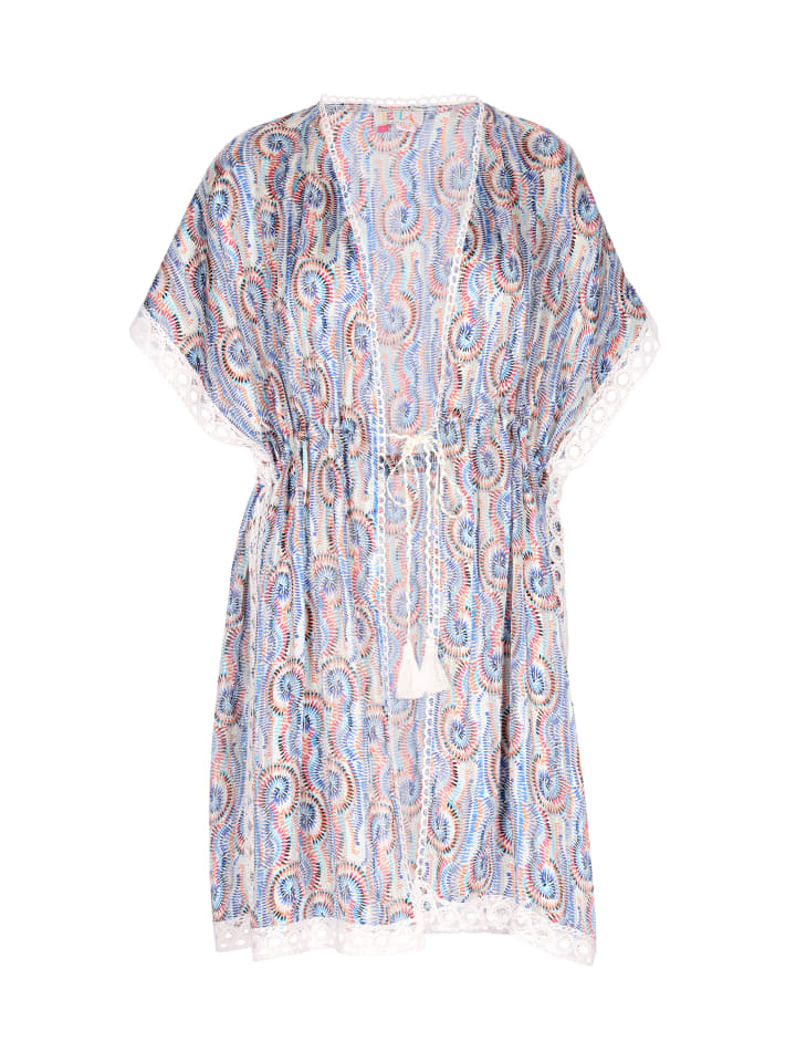 Damen Kimono in Blau Mehrfarbig