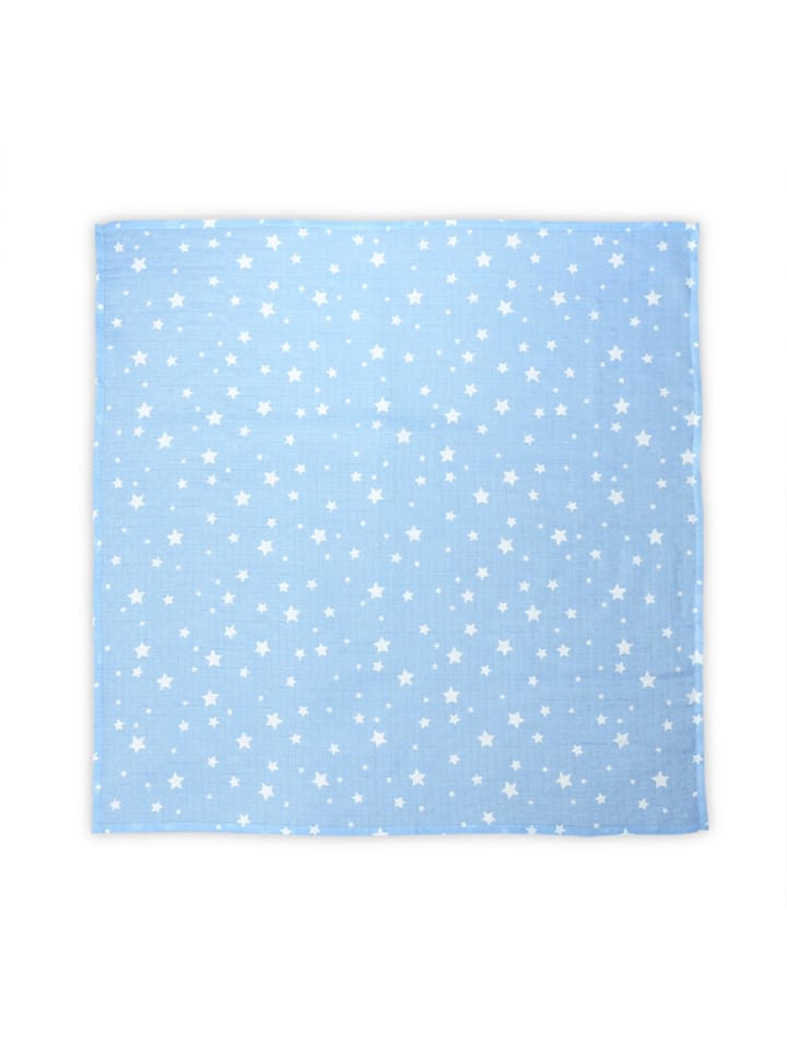 Musselin 80 x 80 cm in blau