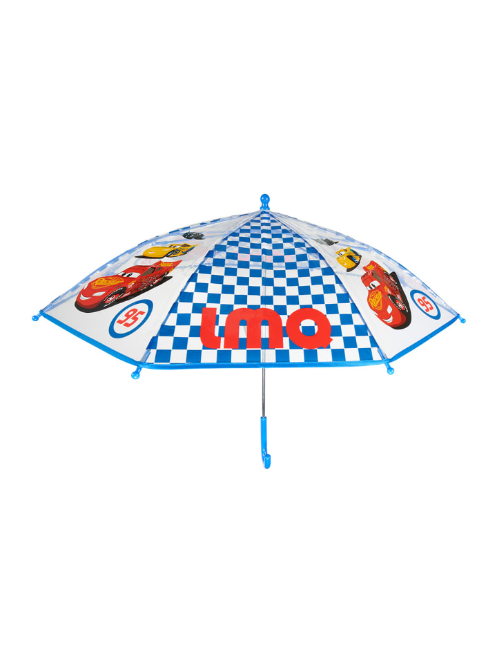 Kinder Regenschirm mit Lightning McQueen Motiv, Blau in Mehrfarbig