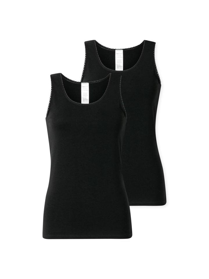 Unterhemd 2er Pack in Schwarz