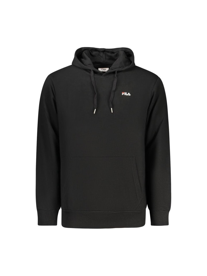 Schwarz Baumwolle Herren Hoodie