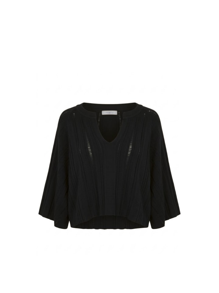Beige Schwarz Baumwolle Damen Pullover