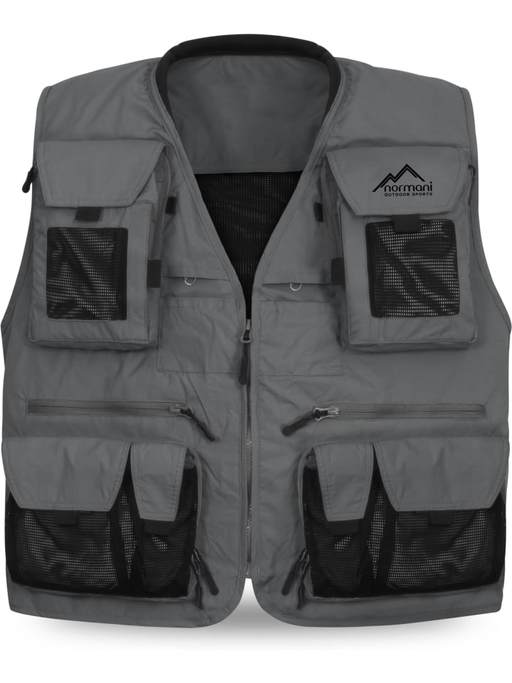 Herren Outdoor-Weste Kajikia in Anthrazit/Schwarz