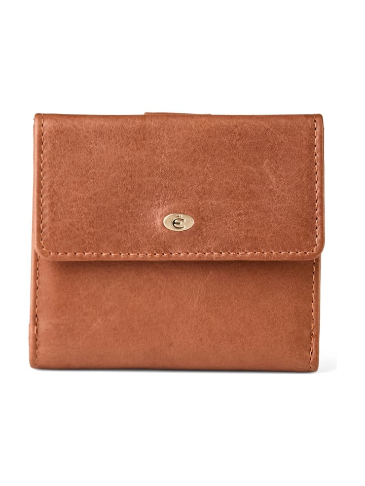 Chicago Geldbörse Leder 10 cm cognac