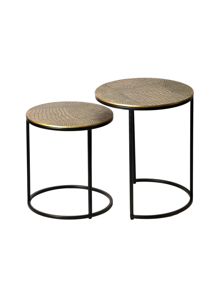 Beistelltisch in Gold / Metall / 40x40x48