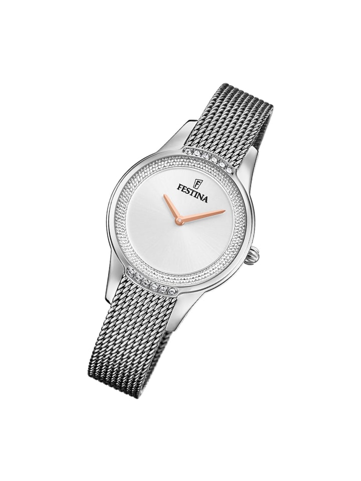 Analog-Armbanduhr Festina Mademoiselle silber klein (ca. 30mm)