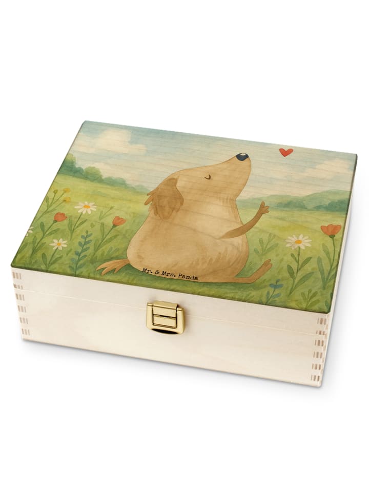 Box für Tee Hund Liebe Design ohne Spruch in Weiß