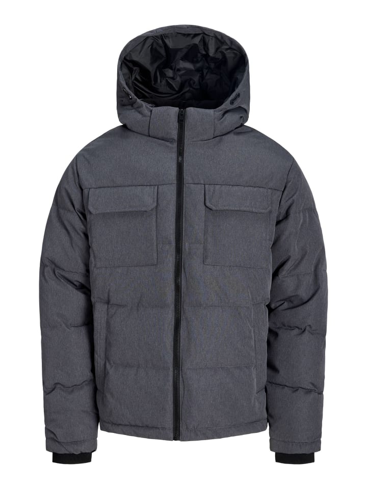 Steppjacke in Dark Grey Melange
