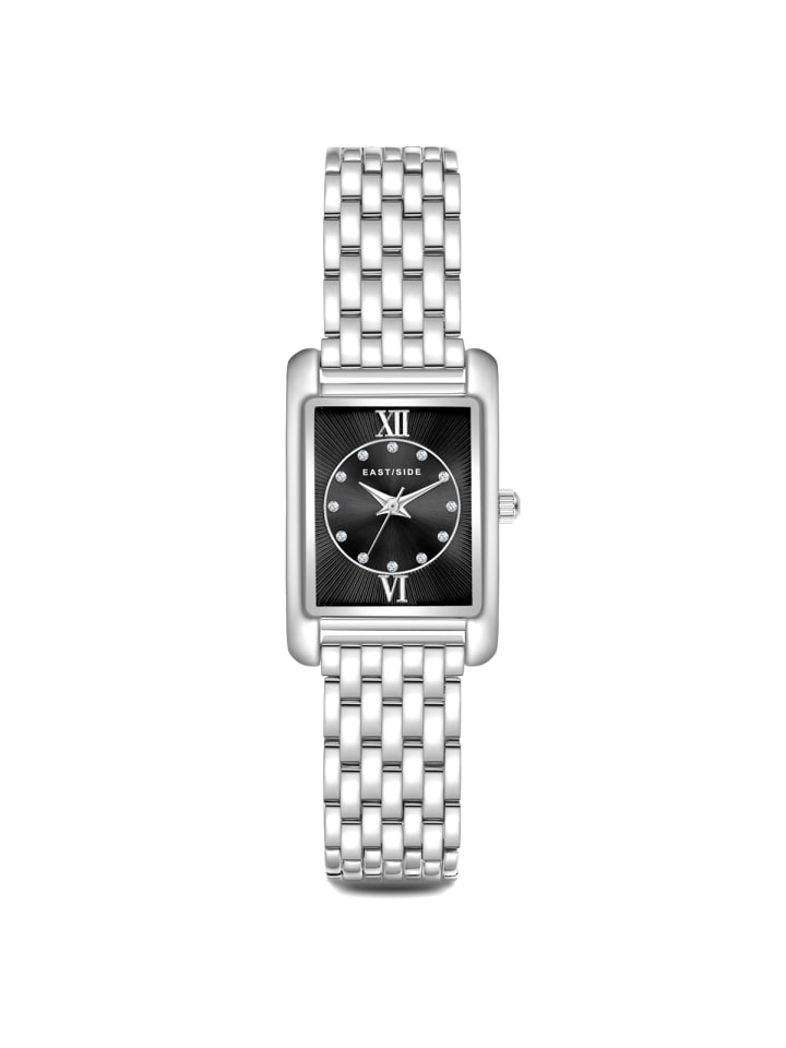 Uhr aus Metall-Legierung in silber