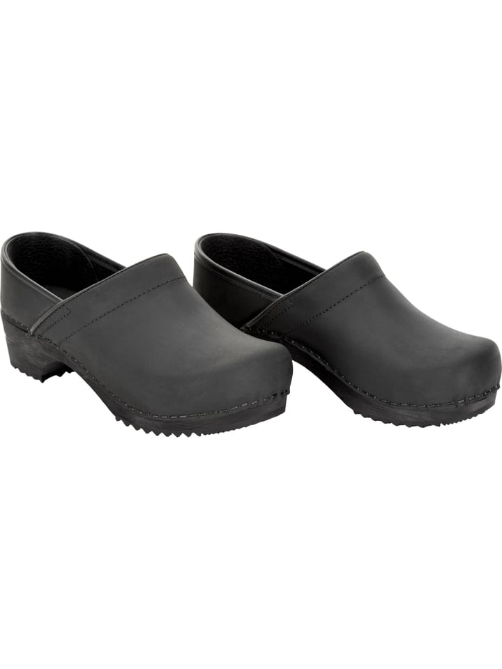 Clog "Wood-Julie Closed" in Schwarz