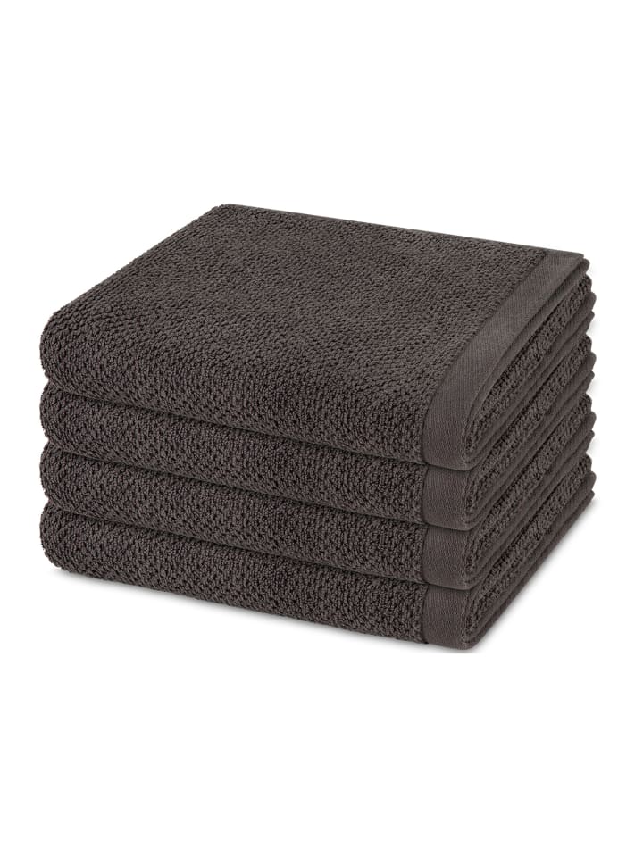 4 X Handtuch im Set Bliss in Graphite