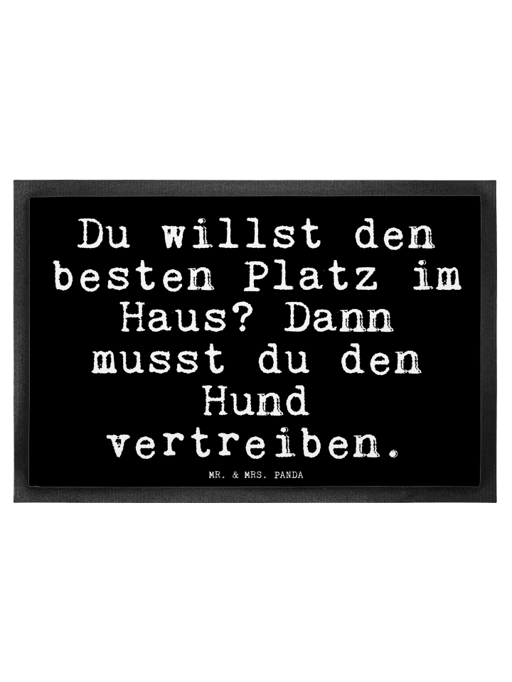 Schmutzfangläufer Du willst den besten... mit S... in Schwarz