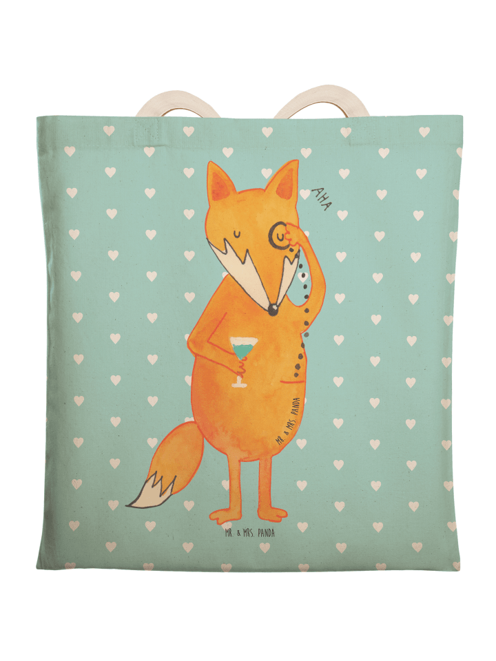 Tasche Fuchs Lord ohne Spruch in Türkis Pastell
