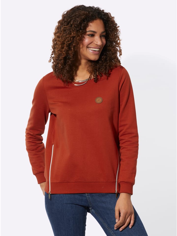 Sweatshirt in rostrot