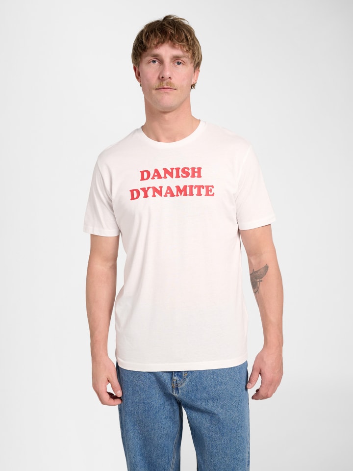 T-Shirt Hmlpulse Lebensstil Herren in WHITE/TANGO RED