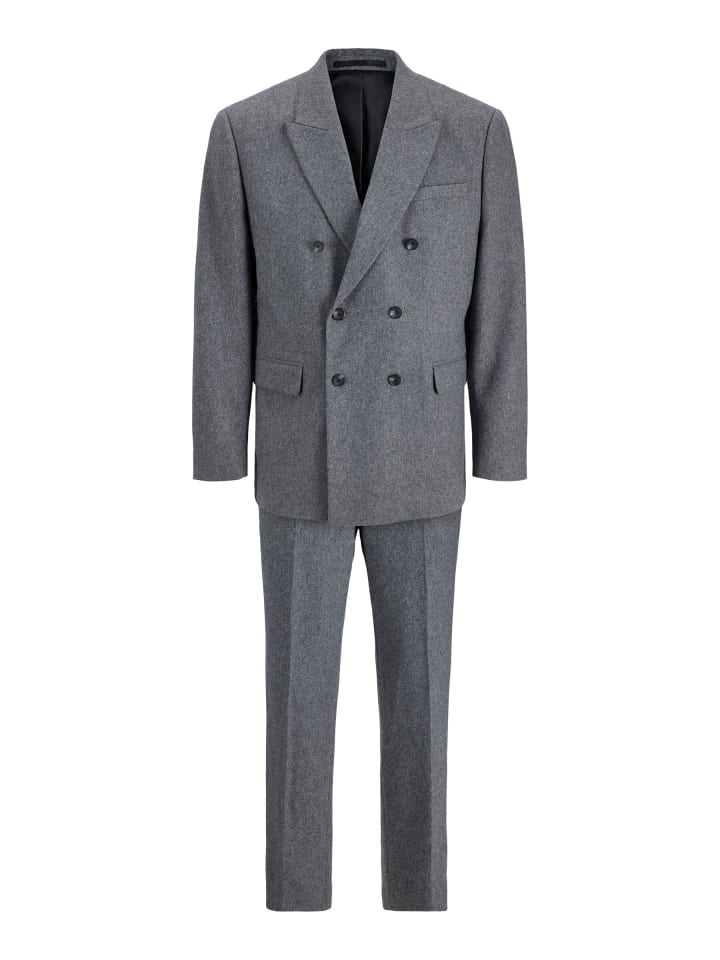 Zweireihiger Blazer und Anzughose in Grey Melange