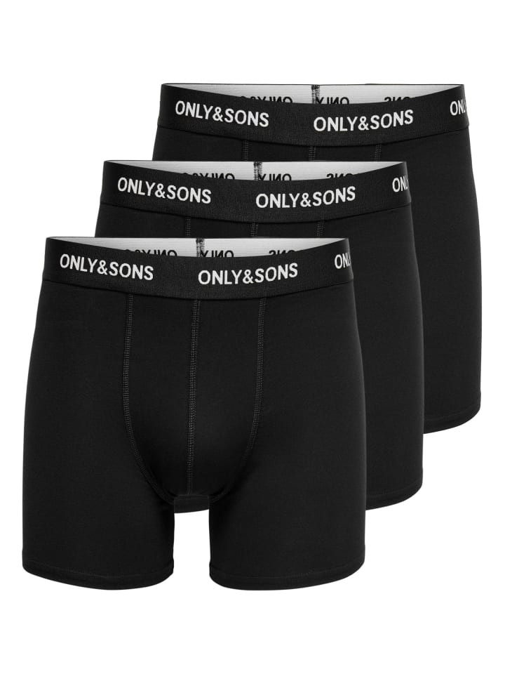 3er-Pack Shorts in Black 1