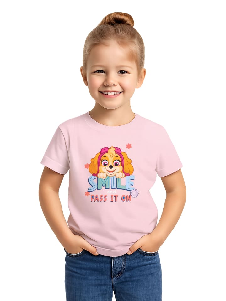 Paw Patrol T-Shirt Skye - Smile and pass it on in rosa