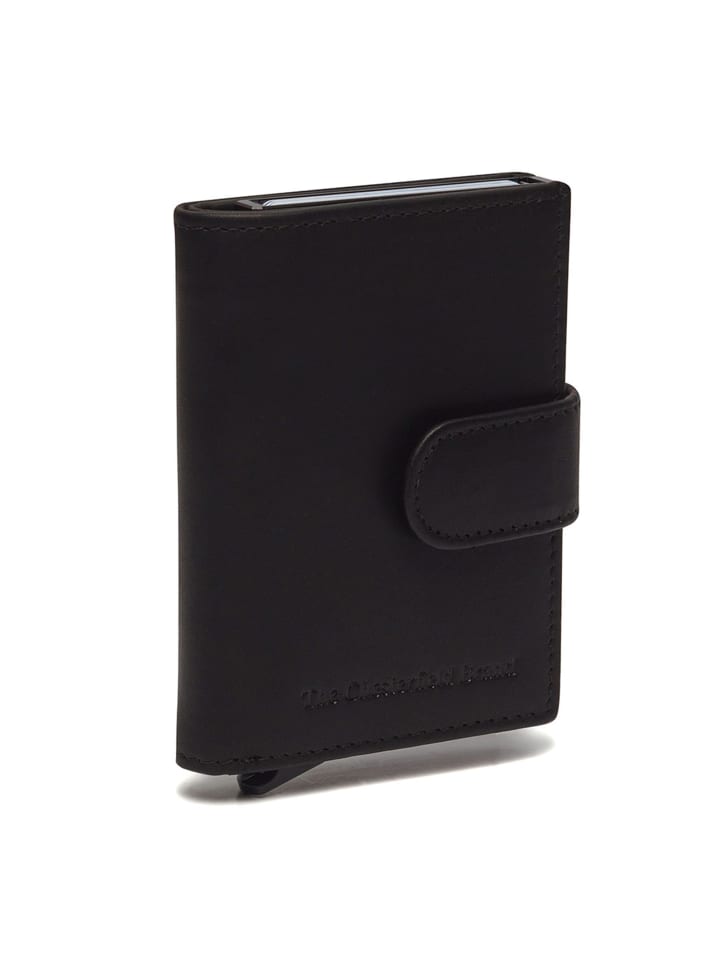 Leipzig Kreditkartenetui RFID Schutz Leder 7.5 cm black