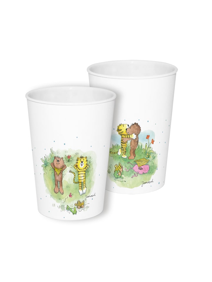 Trinkbecher Janosch Kids 2er Set in Grün - 330ml
