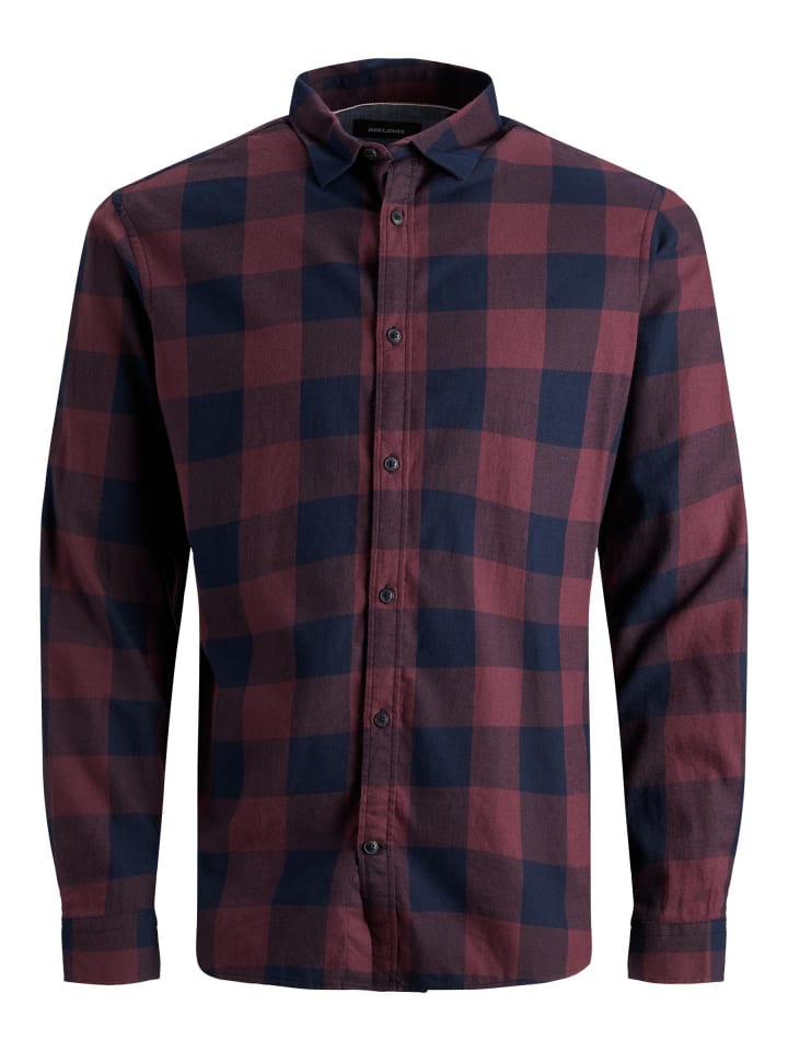 Hemd Slim Fit JJEGINGHAM in Rot-2